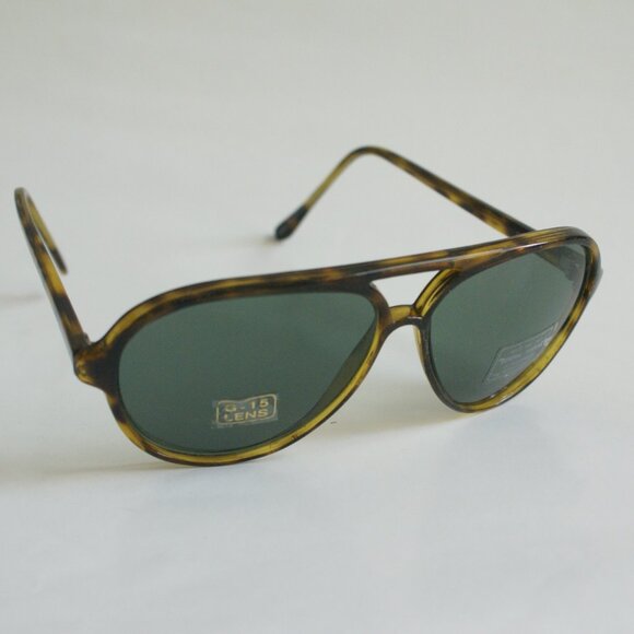 NWT TruVintage double bridge G-15 lens tint Aviator w/Tortoise frame Sunglasses - Picture 2 of 5